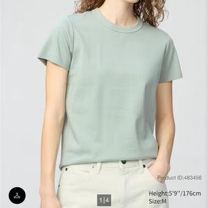 Uniqlo Classic Crewneck T‑Shirt in Sage Green